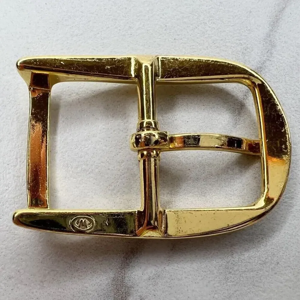 Vintage Gold Tone Simple Basic Belt Buckle for up to 1 Inch Belt